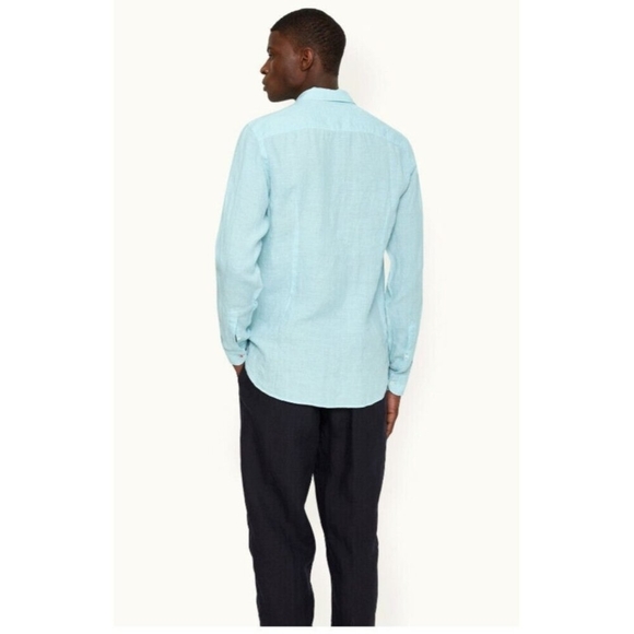 Tommy Bahama Men’s Linen Long Sleeve Shirt Sea Glass Breezer Size L - Picture 2 of 12